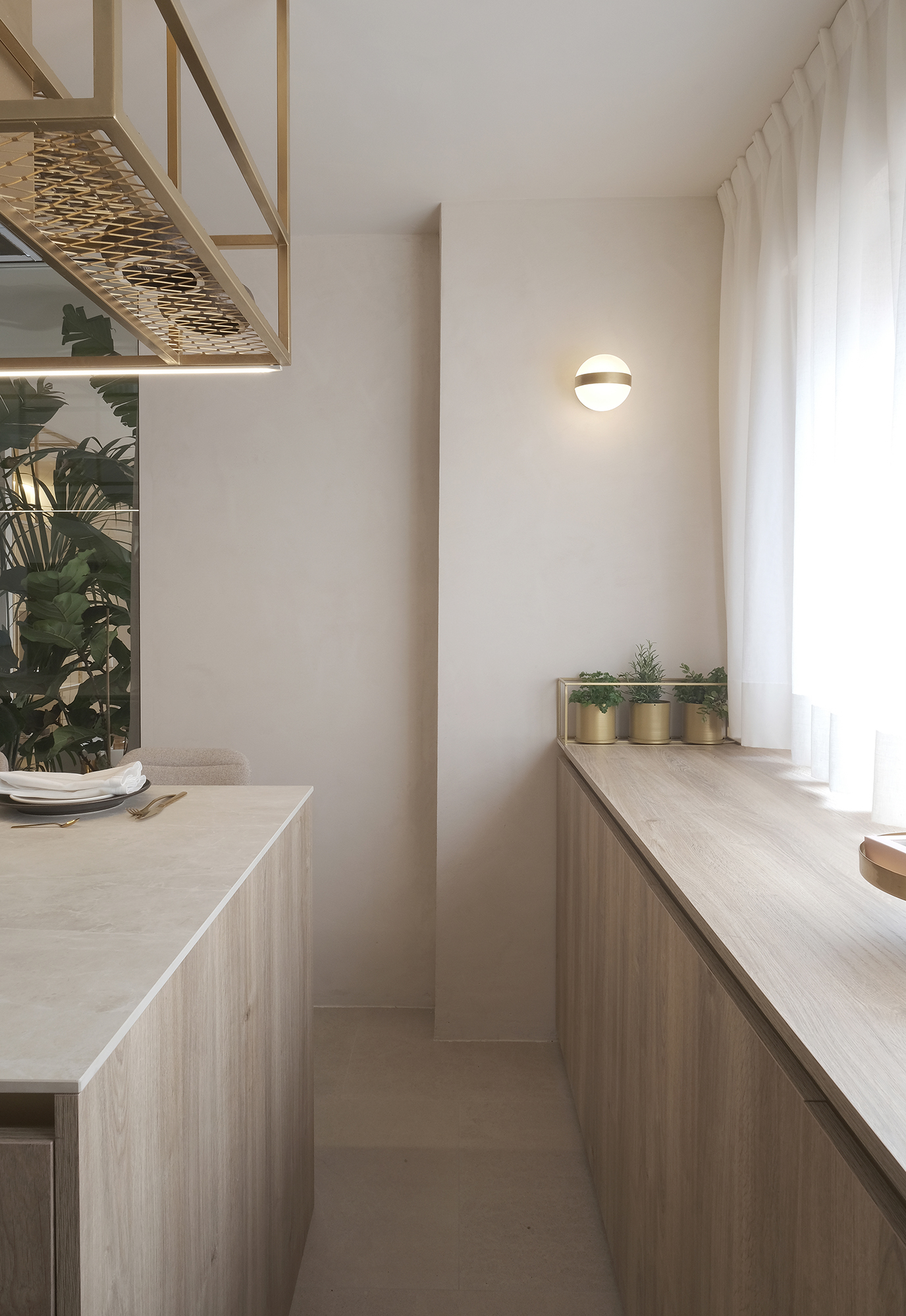 BiCubic - REFORMA- VIVIENDA- PISO- 90M2 -BICUBIC- COCINA- ESTANTERIA-APLIQUE